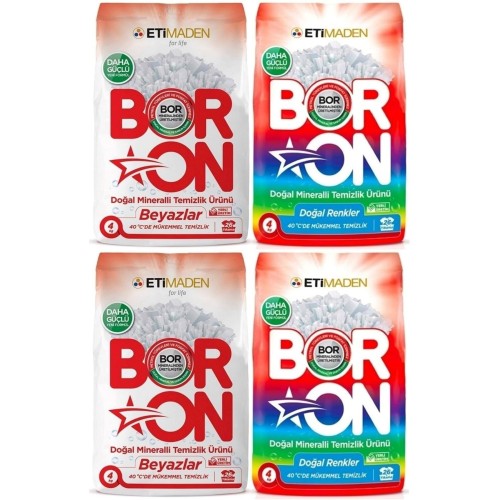 Boron Doğal Mineralli Temizlik Ürünü Beyazlar ve Renkliler 16 kg