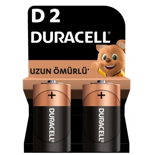 Duracell Alkalin D Büyük Boy Pil 2 li Paket