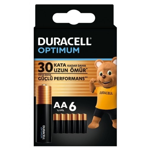 Duracell Optimum Alkalin AA Kalem Pil 1,5 V Lr03/mn2400 6 lı Paket