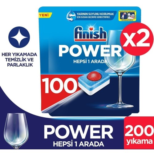 Finish Hepsi Bir Arada Bulaşık Makine Tableti 100 lü x 2 Adet
