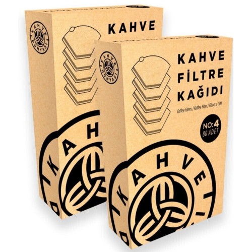 Kahve Dünyası Filtre Kahve Kağıdı No:4 80 li x 2 Adet Kahve Dünyası Filtre Kahve Kağıdı No:4 80 li x 2 Adet