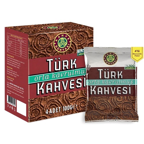 Kahve Dünyası Orta Kavrulmuş Türk Kahvesi 100 gr x 4 Adet