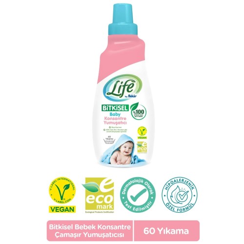 Life By Fakir Bitkisel Konsantre Bebek Çamaşır Yumuşatıcısı 1500 ml