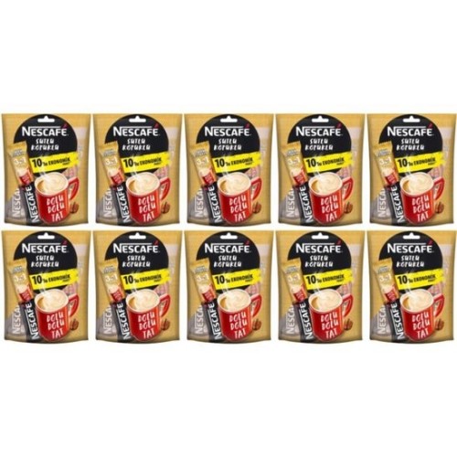 Nescafe 3 ü 1 Arada Sütlü Köpüklü 10 lu x 10 Adet