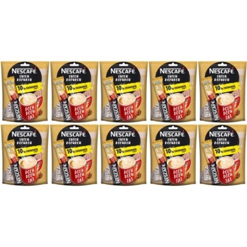 Nescafe 3 ü 1 Arada Sütlü Köpüklü 10 lu x 10 Adet