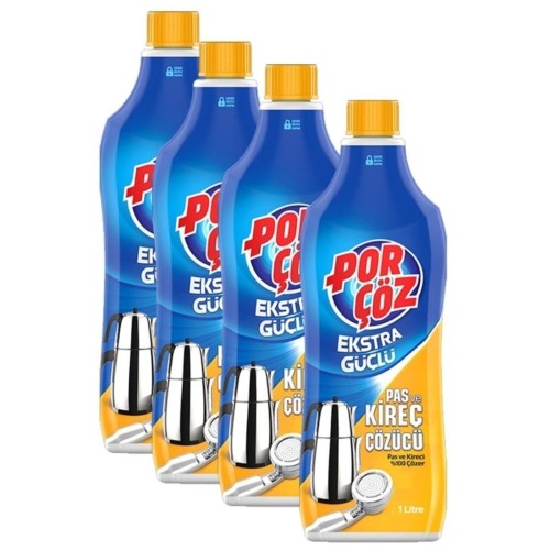 Porçöz Pas ve Kireç Sökücü 1000 ml x 4 Adet