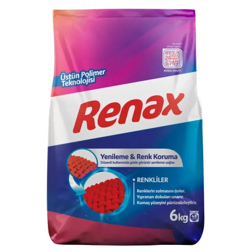 Renax Çamaşır Makinesi Deterjanı Renkliler 6 kg