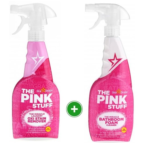 The Pink Stuff Temizlik Oxi Leke Çıkarıcı 500 ml + Banyo Köpük 750 ml