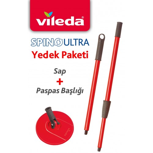 Vileda Spino Ultra Yedek Sap + Başlık Paketi-Tekil