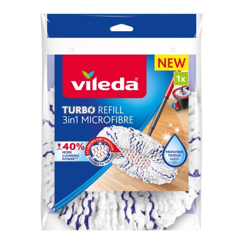 Vileda Turbo 3in1 Extra Pedli Mikrofiber Yedek Paspas
