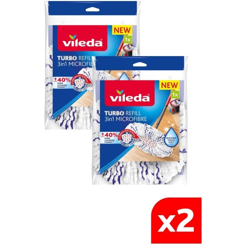 Vileda Turbo 3in1 Extra Pedli Mikrofiber Yedek Paspas x 2 Adet