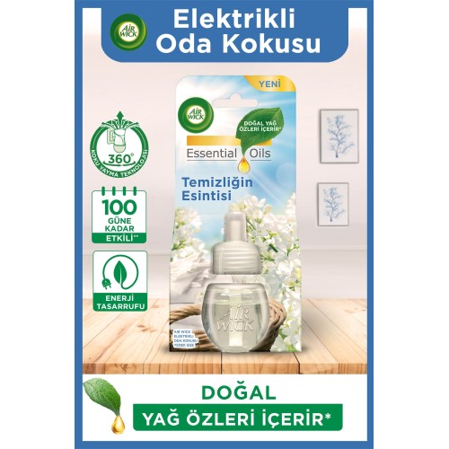 Air Wick Elektrikli Oda Kokusu Yedek Şişe Temizliğin Esintisi