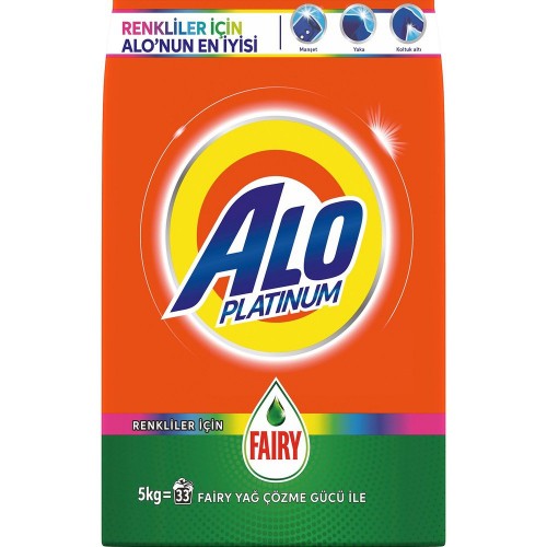 Alo Platinum Toz Çamaşır Deterjanı Fairy Etkili Renkliler İçin 5 kg