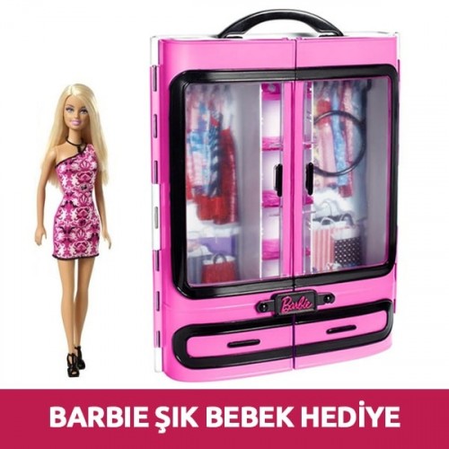Barbie Pembe Gardrop DMT57 (Barbie Şık Bebek Fiyatı