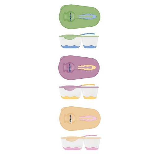 Bebedor İki Bölmeli Tabak ve Kaşık Seti