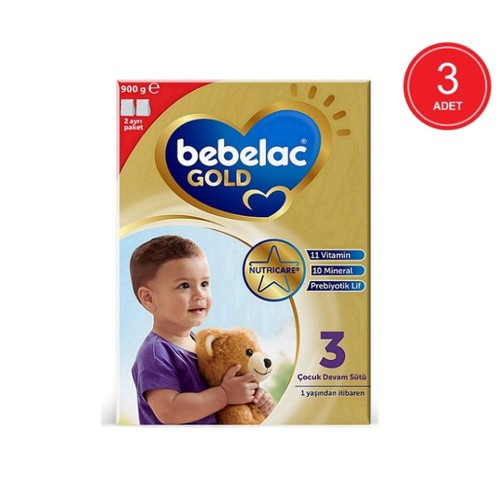 Bebelac Gold 3 Çocuk Devam Sütü 900 gr x 3 Adet