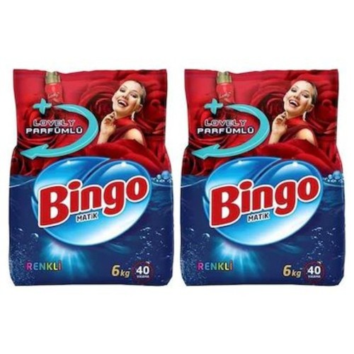 Bingo Matik Toz Çamaşır Deterjanı Renkli 6 kg x 2 Adet