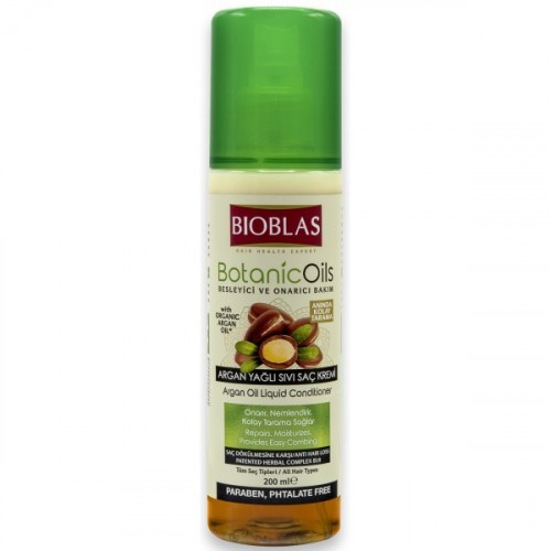Bioblas Besleyici ve Onarıcı Bakım Argan Yağlı Sıvı Saç Kremi 200 ml