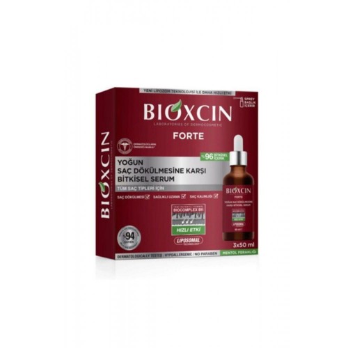 Bioxcin Forte Yoğun Saç Dökülmesine Karşı Bitkisel Saç Serumu 3 x 50ml