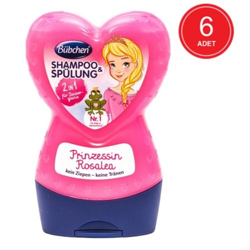 Bübchen Prenses Rosalea Çocuk Şampuanı + Balsam 230 ml x 6 Adet