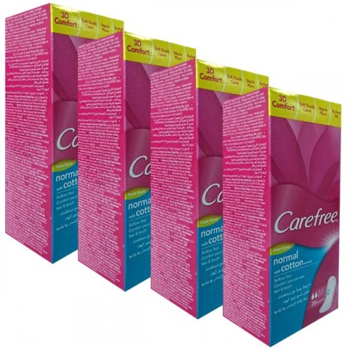 Carefree Cotton Fresh Parfümsüz Günlük Ped 20 li x4 Adet