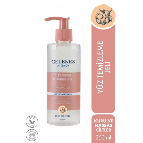 Celenes By Sweden Cloudberry Kuru ve Hassas Cilt Yüz Yıkama Jeli 250ml