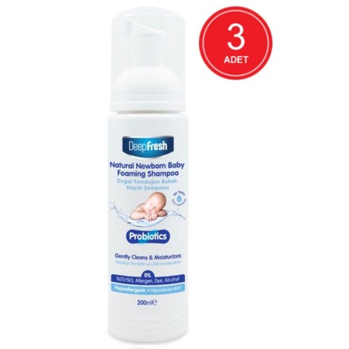 Deep Fresh Probiyotik Yenidoğan Köpük Şampuanı 200 ml x 3 Adet