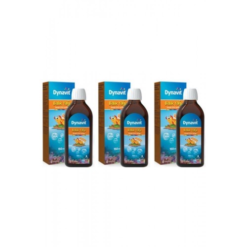 Dynavit Portakal Aromalı Balık Yağı 150 ml x 3 Adet