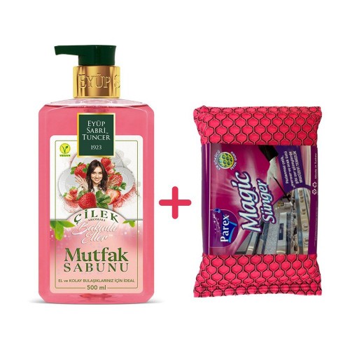 Eyüp Sabri Tuncer Çilek Aromalı Mutfak Sabunu 500 ml + Magic Sünger