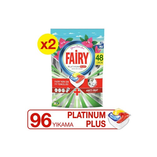 Fairy Platinum Plus Yaza Özel Bulaşık Makinası Kapsülü 48 li x 2 Adet