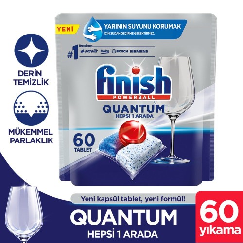 Finish Bulaşık Makinesi Deterjanı Quantum Tablet 60 lı