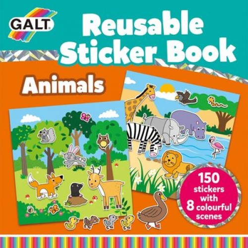 Galt Reusable Sticker Book - Animals 3 Yaş+