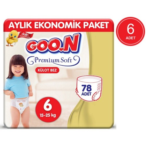 Goon Premium Soft Külot Bez 6 Beden 13 lü x 6 Adet