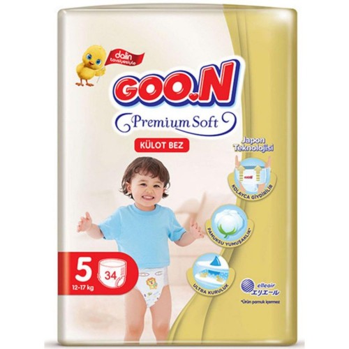 Goon Premium Soft Külot Bez Ekonomik Paket 5 Beden 34 Adet