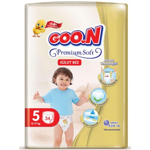 Goon Premium Soft Külot Bez Ekonomik Paket 5 Beden 34 Adet