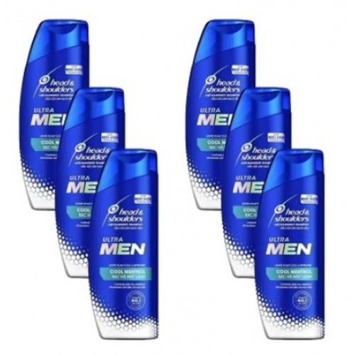 Head & Shoulders Erkek Ultra Cool Mentollü Şampuan 170 ml x 6 Adet