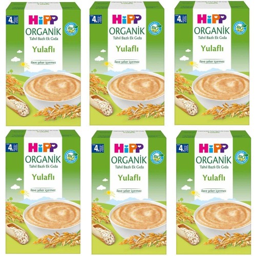 Hipp Organik Yulaflı Ek Gıda Kaşık Maması 200 gr x 6 Adet