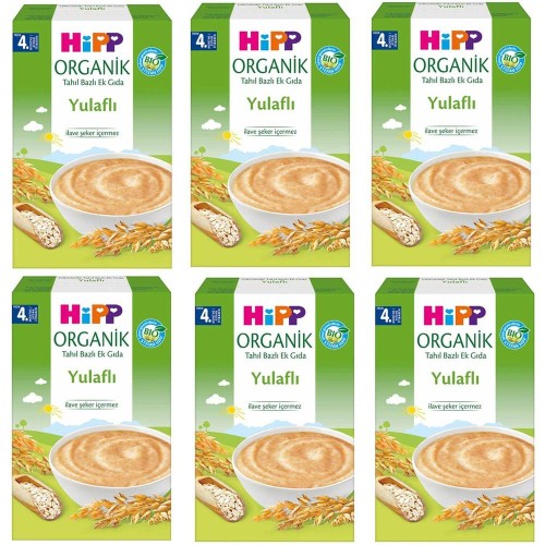 Hipp Organik Yulaflı Ek Gıda Kaşık Maması 200 gr x 6 Adet