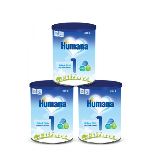 Humana 1 Bebek Maması Metal Kutu 350 Gr x 3 Adet