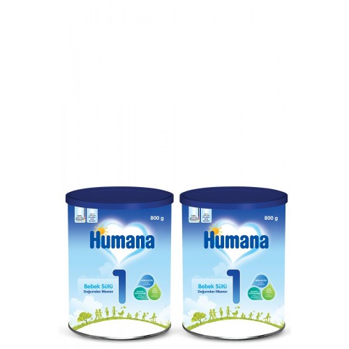 Humana 1 Bebek Maması Metal Kutu 800 gr x 2 Adet