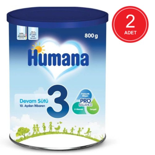 Humana 3 Bebek Maması Metal Kutu 800 gr x 2 Adet