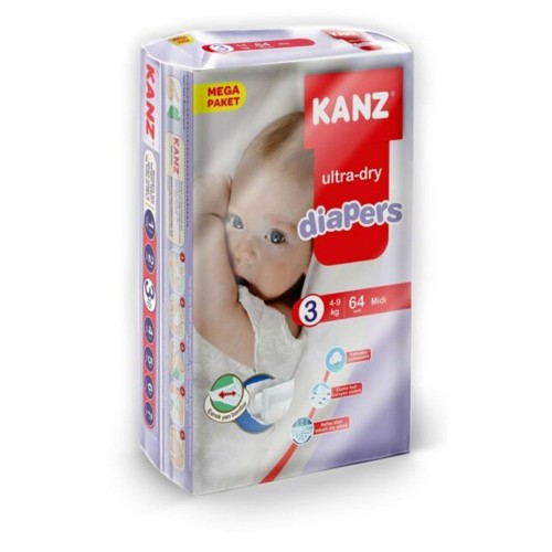Kanz Bebek Bezi Mega Paket Midi 3 No 64 lü