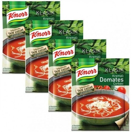 Knorr Hazır Çorba Kremalı Domates 68 gr x 4 Adet