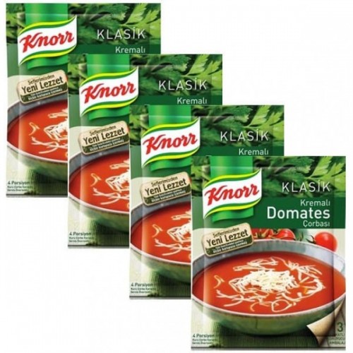 Knorr Hazır Çorba Kremalı Domates 68 gr x 4 Adet