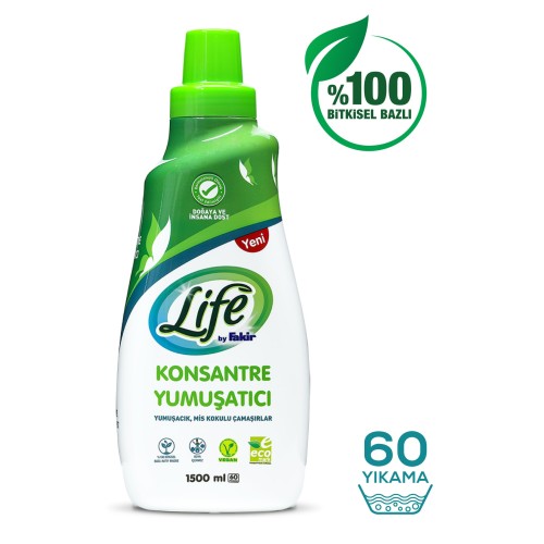Life By Fakir Bitkisel Bazlı Konsantre Çamaşır Yumuşatıcısı 1500 ml