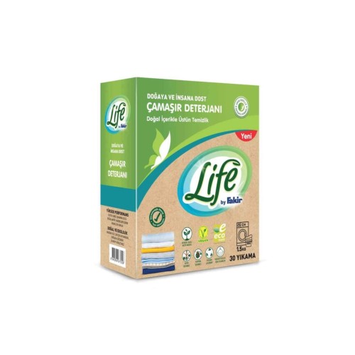 Life By Fakir Vegan Doğal Çamaşır Deterjanı Renkli ve Beyazlar 1,5 kg