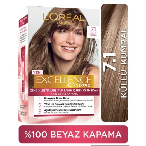 Loreal Paris Excellence Creme 7.1 Küllü Kumral Saç Boyası