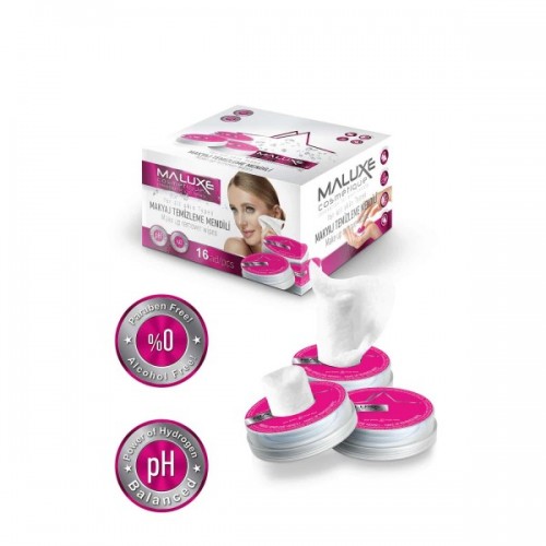 Maluxe Cosmetique Makyaj Temizleme Mendili 16 lı