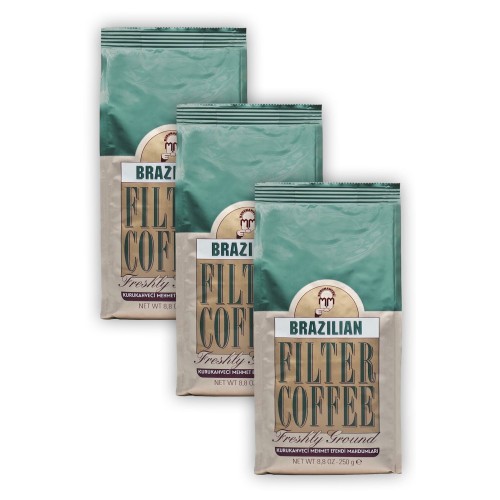 Mehmet Efendi Brazilian Filtre Kahve 250 gr x 3 Adet