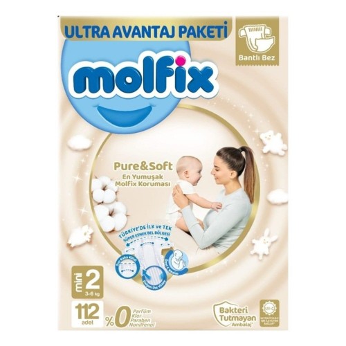 Molfix Pure & Soft Bebek Bezi Mini 2 No 112 li